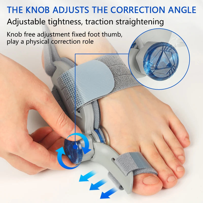 Unisex Bunion Corrector Foot Hallux Valgus Braces Rotatable Toe Separator Straightener