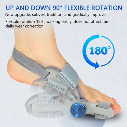 Unisex Bunion Corrector Foot Hallux Valgus Braces Rotatable Toe Separator Straightener
